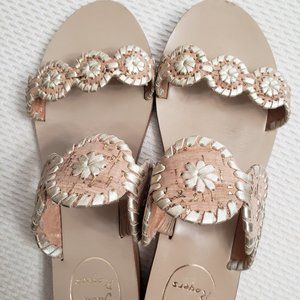 Jack Rogers sandals, cork and gold, size 6.5M